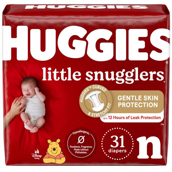 Huggies Newborn Diapers, Little Snugglers Baby Diapers, Size Newborn (up to 10 lbs)