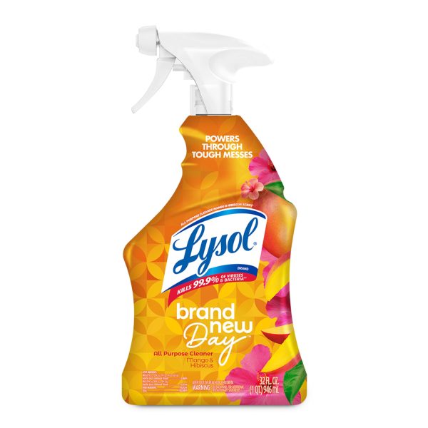 Lysol All Purpose Cleaner Spray,Disinfecting Spray, Mango & Hibiscus Scent.