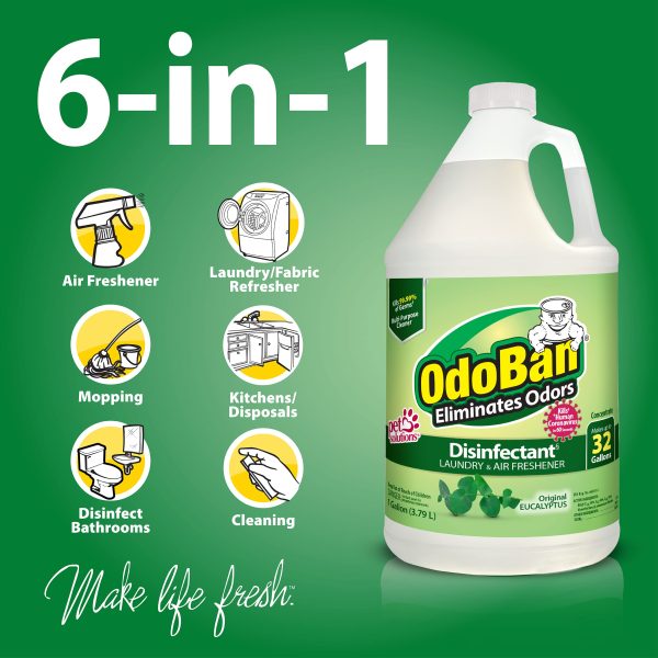 OdoBan Disinfectant Concentrate and Odor Eliminator, Original Eucalyptus Scent - Image 3