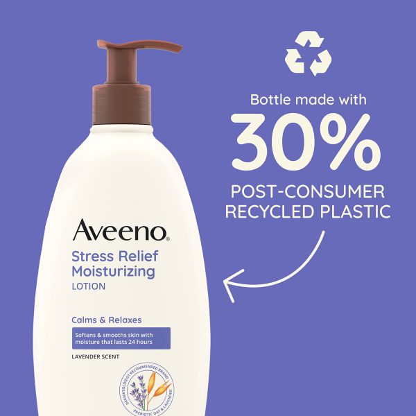 Aveeno Daily Stress Relief Body Lotion with Lavender Scent for Moisturizing , Natural Oatmeal to Calm & Relax. - Image 4