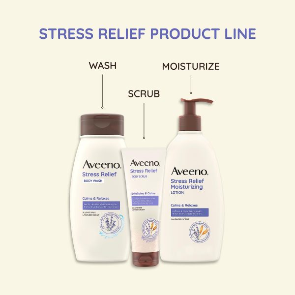 Aveeno Daily Stress Relief Body Lotion with Lavender Scent for Moisturizing , Natural Oatmeal to Calm & Relax. - Image 5