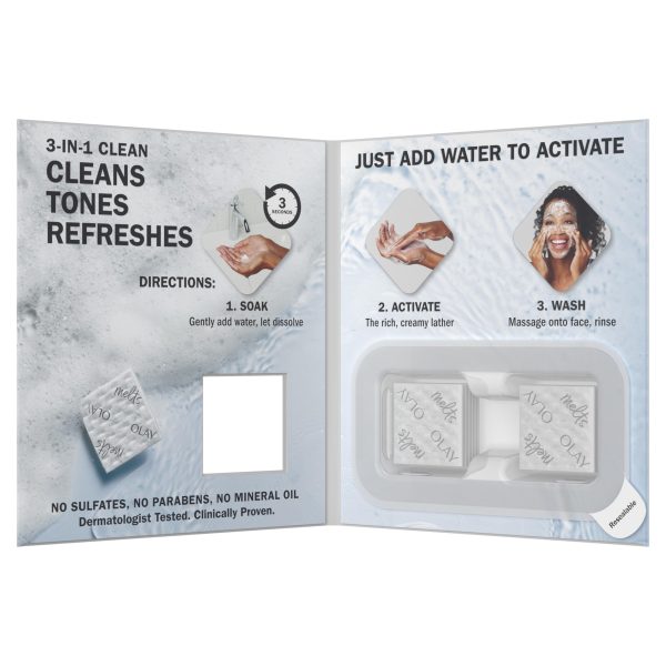 Olay Cleansing Melts + Retinol Face Cleanser, Water-Activated Face Wash Cleans - Image 6
