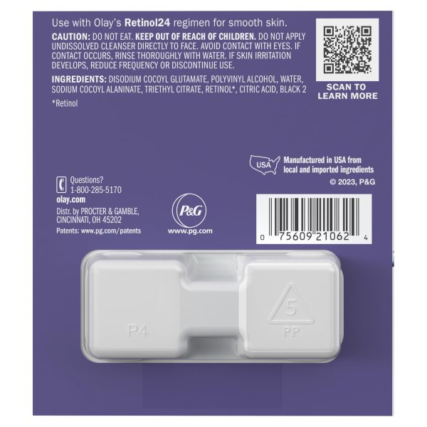 Olay Cleansing Melts + Retinol Face Cleanser, Water-Activated Face Wash Cleans - Image 7